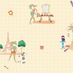 8932-1 Ada Kids Duvar Kağıdı – Çocuklar İçin Eğlenceli ve Renkli Desenler