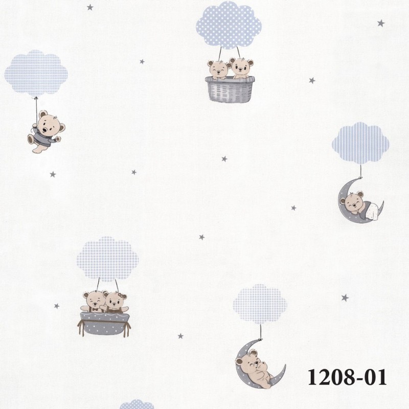 1208-01 Deco Junior Duvar Kağıdı ile Çocuk Odalarına Renkli Hayaller Katın