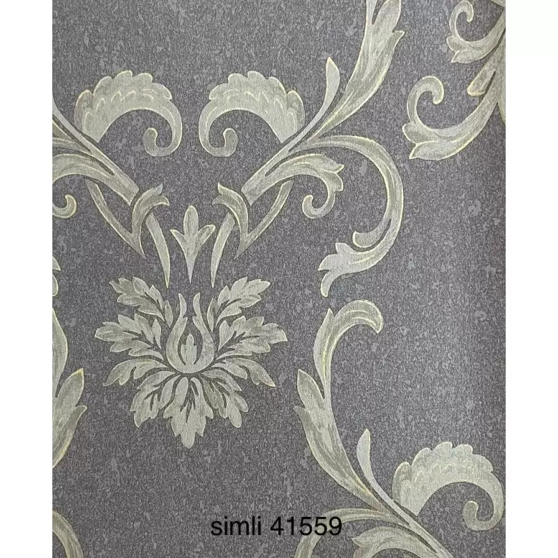41559 Model Benzersiz Tasarımlı Royal Black Duvar Kağıdı